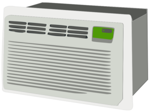 graphic of a in-window ac unit