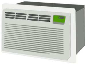 graphic of a in-window ac unit